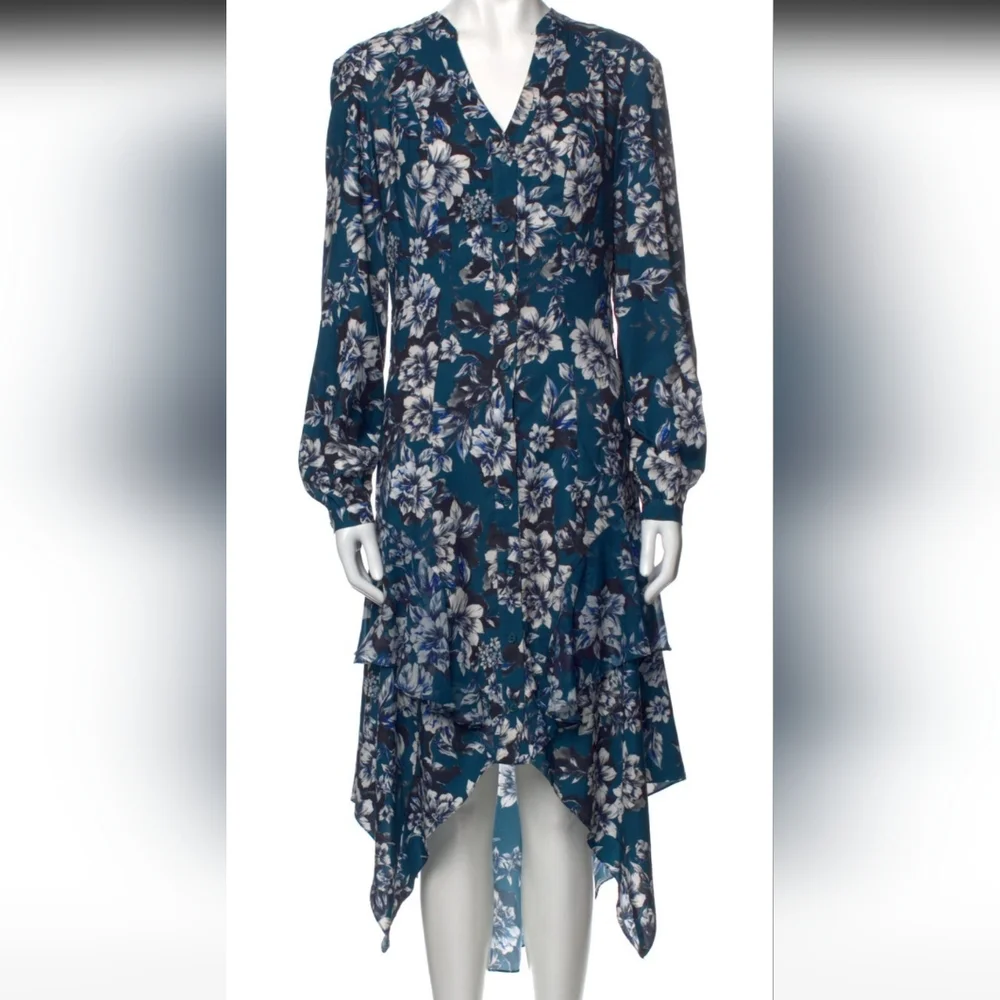 Parker Size S Floral High-Low Flowy Dress - Picture 1 of 10